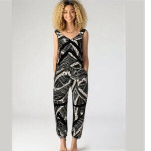 MISS Selfridge black and white Sleeveless jumpsuit